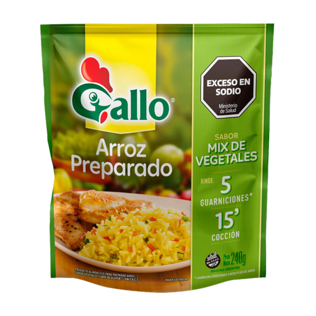 Gallo Arroz Preparado Sabor a Vegetales 240g