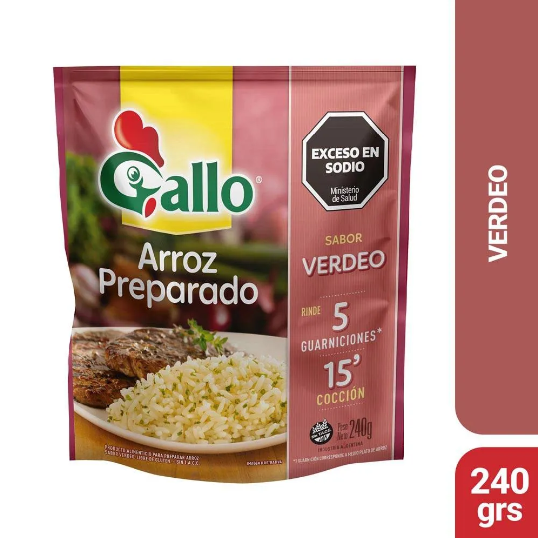 Arroz Gallo Preparado Verdeo 240g