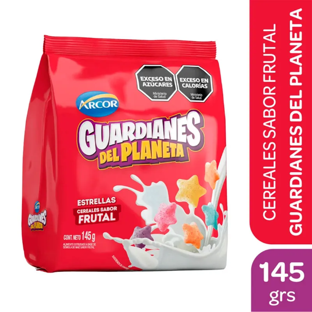 Cereal Guardianes Del Planeta Estrella Sabor Frutal 145g