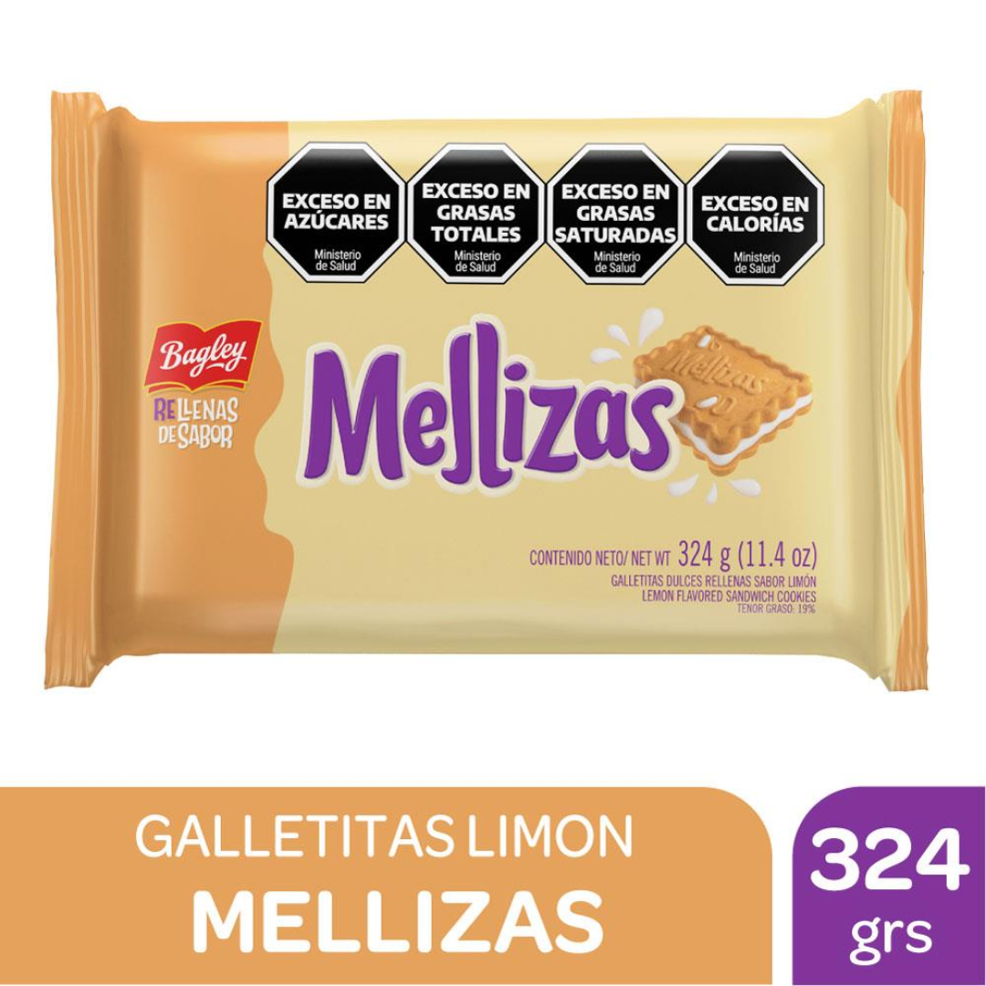 Galletitas Rellenas Sabor Limón Mellizas 324g