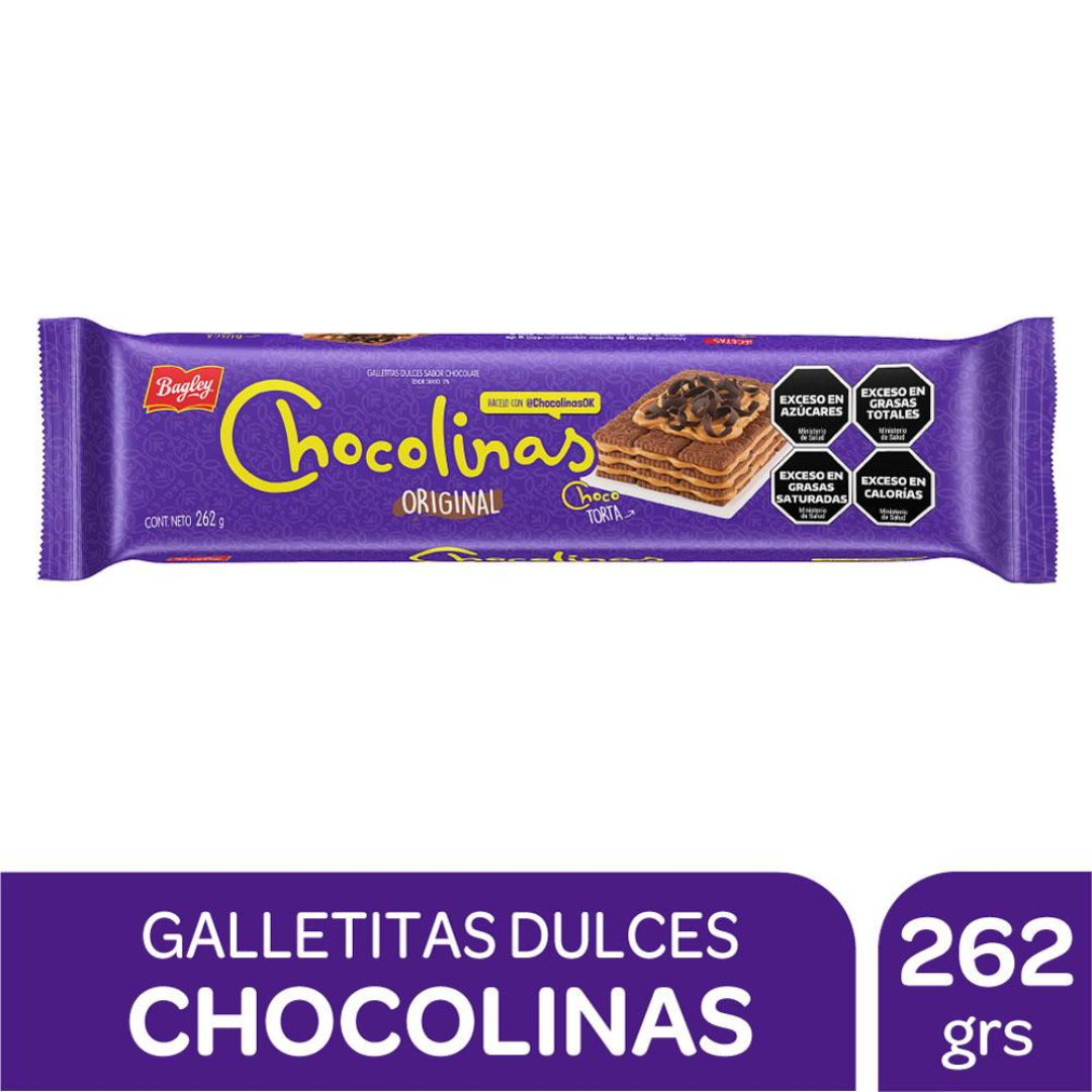 Galletitas Dulces Sabor Chocolate Chocolinas 262g