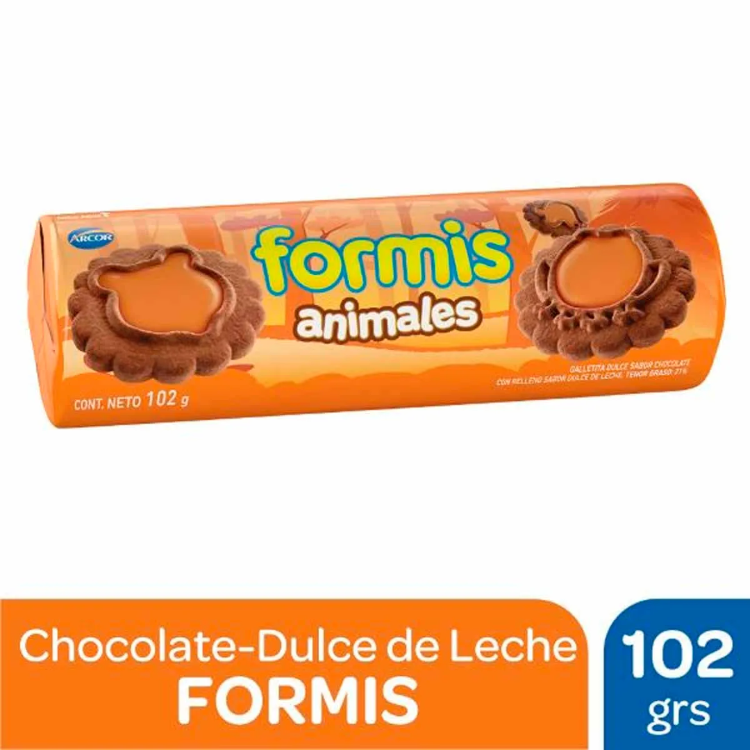 Galletitas Formis Chocolate Dulce de Leche 102g