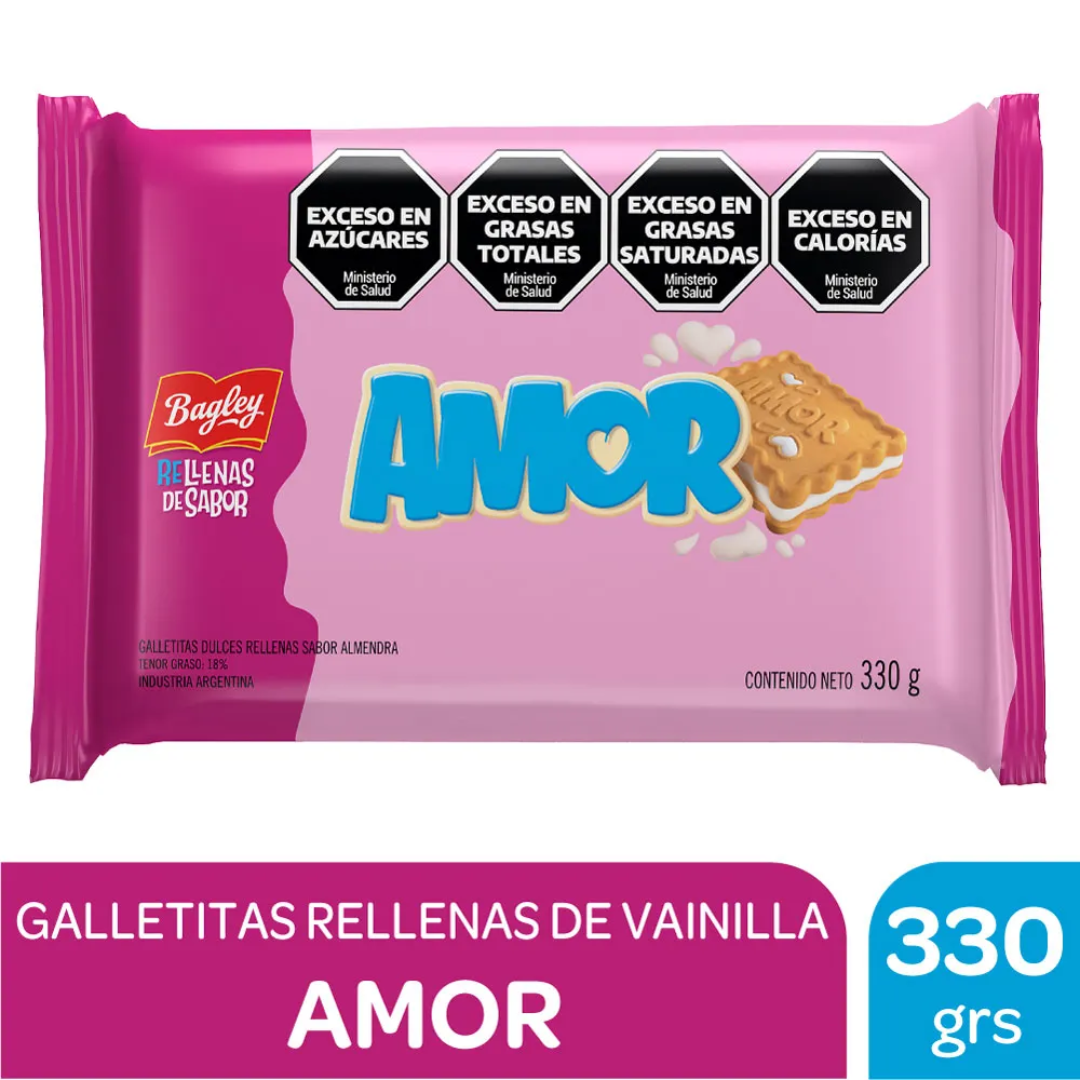 Galletitas Rellena Vainilla Amor 330g