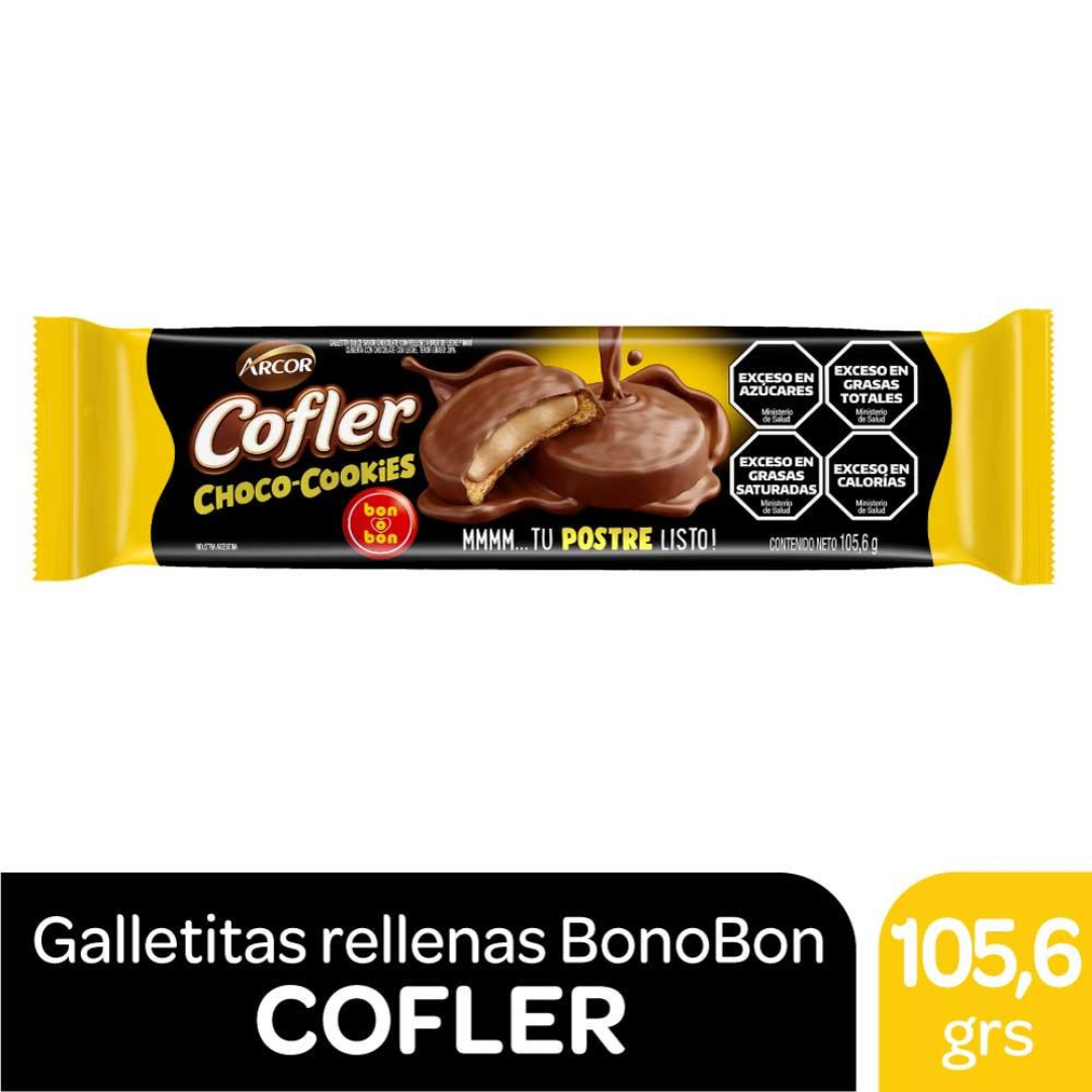 Galletitas Rellena Choco-Cookies Bon O Bon Cofler 105.6g
