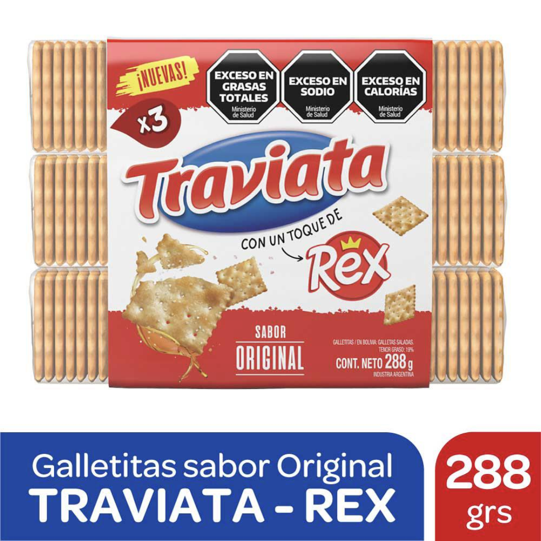 Galletitas Crackers Saladas Rex Traviata 288g
