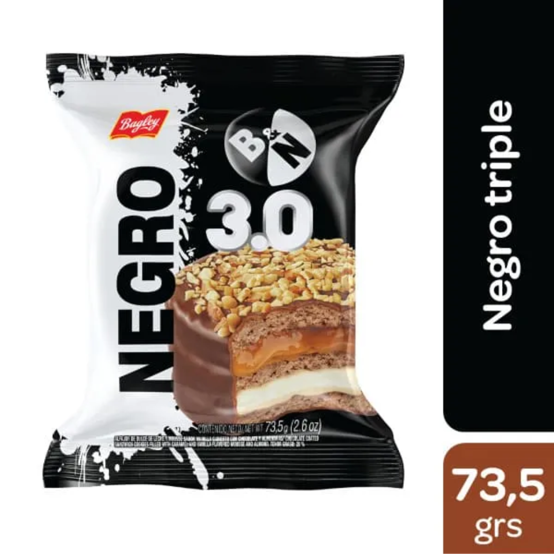 Alfajor Byn 3.0 Negro 73g x 2Un