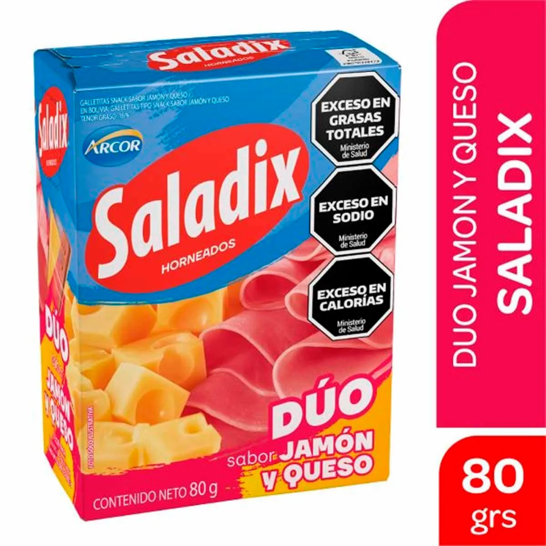 Galletitas Saladix Duo Jamon y Queso 80g