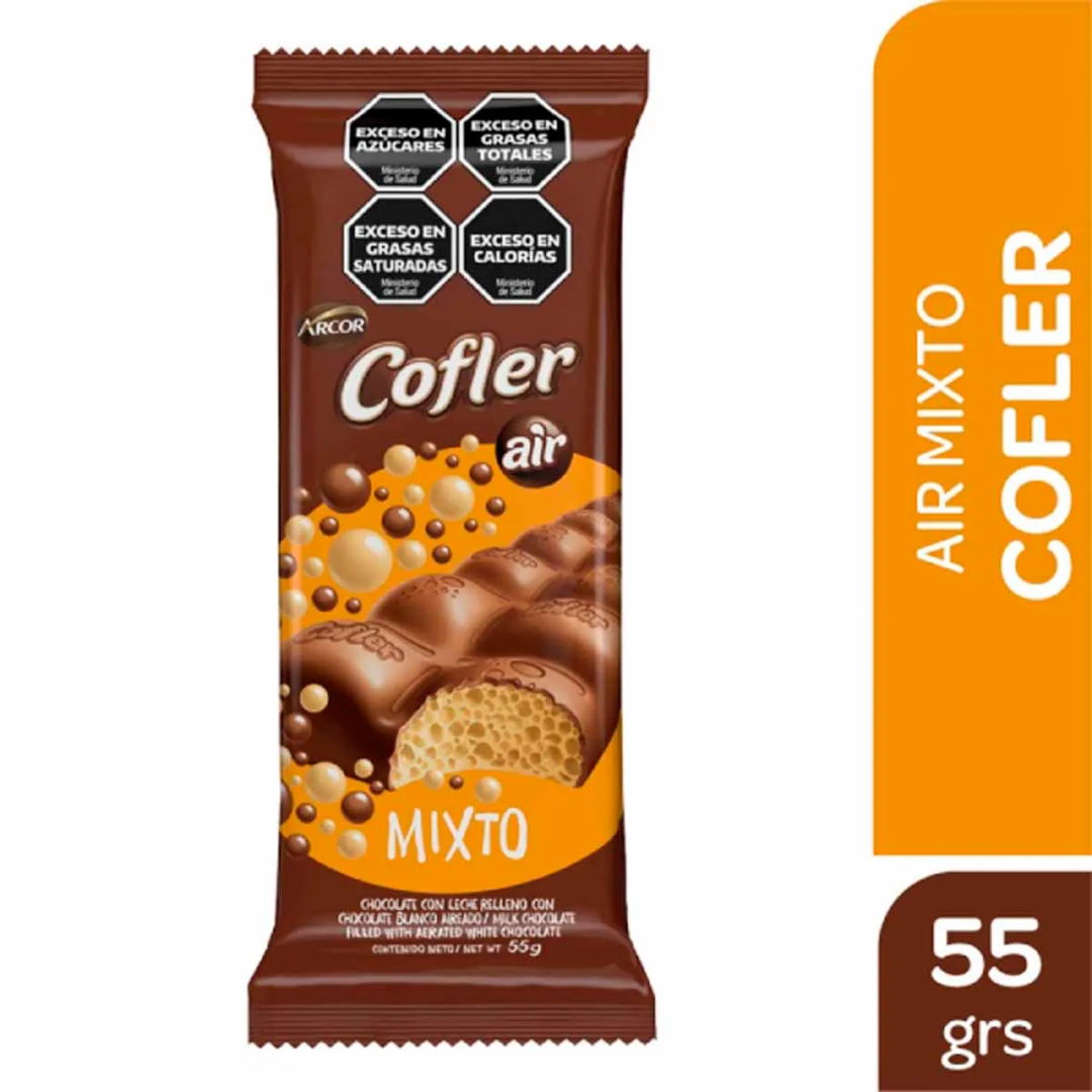 Chocolate Cofler Aireado Blanco Leche  55g