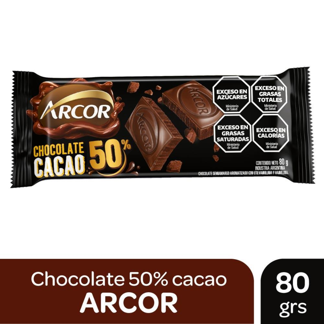 Chocolate Cacao 50% Arcor 80g