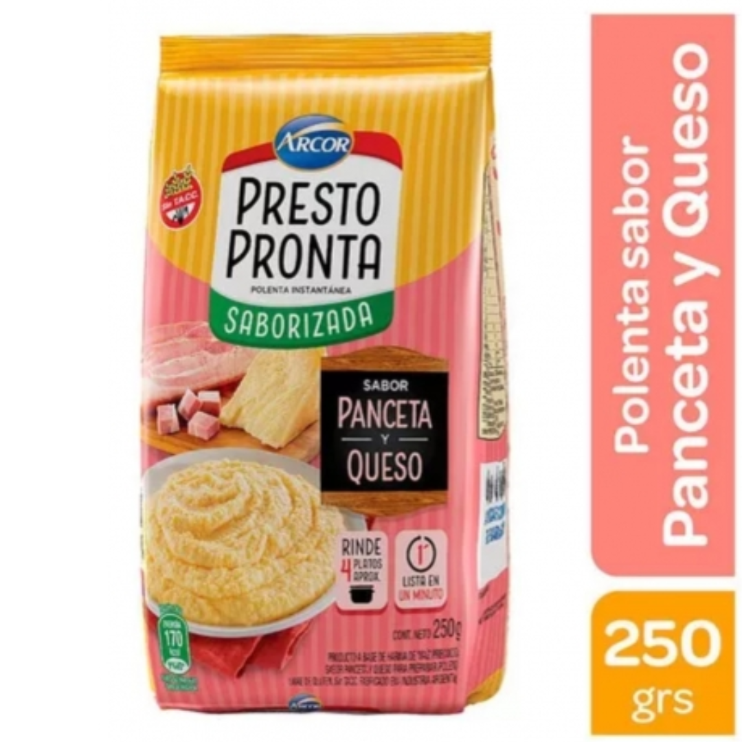 Polenta Presto Pronta Panceta y Queso 250g