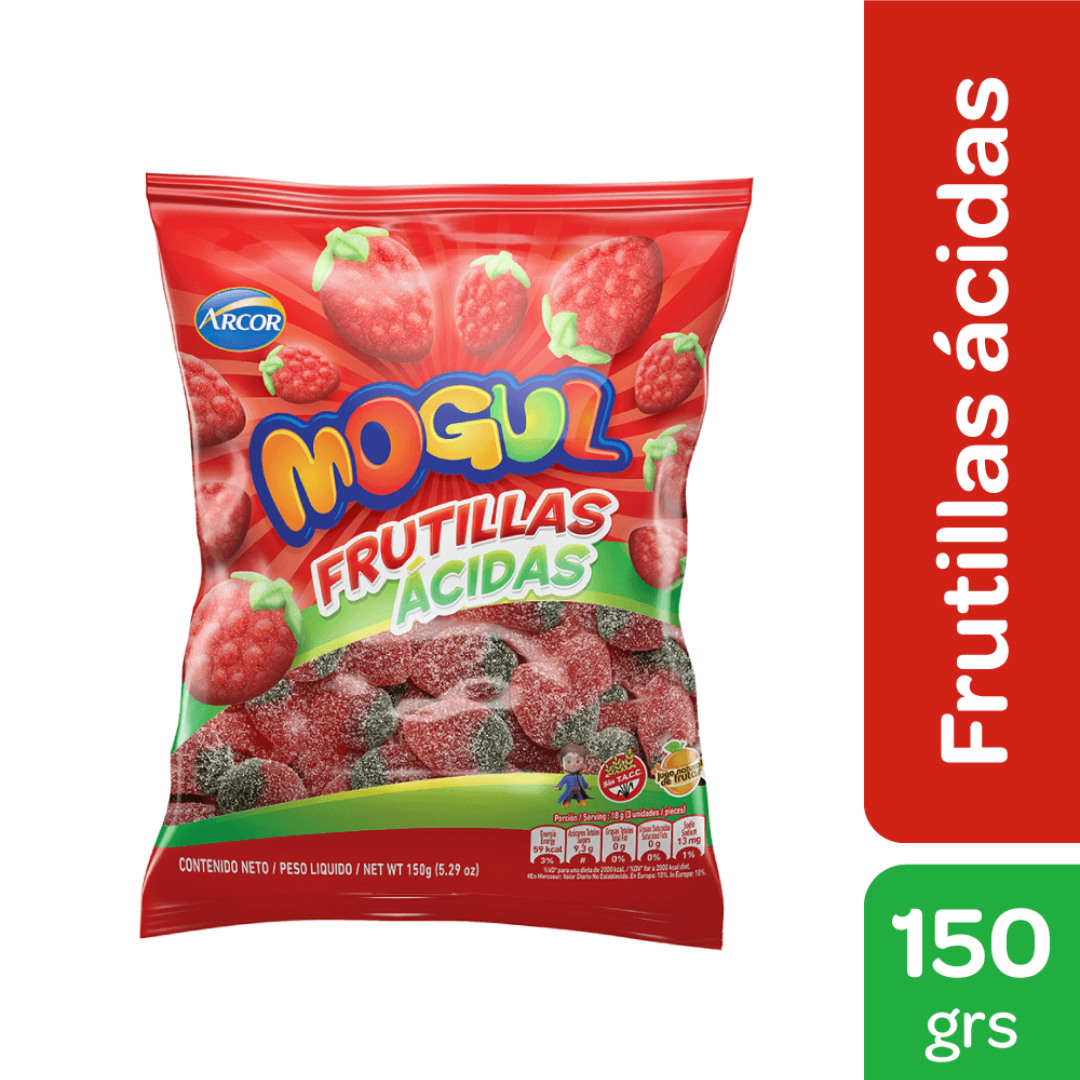 Gomitas Mogul Acidas de Frutilla 150g