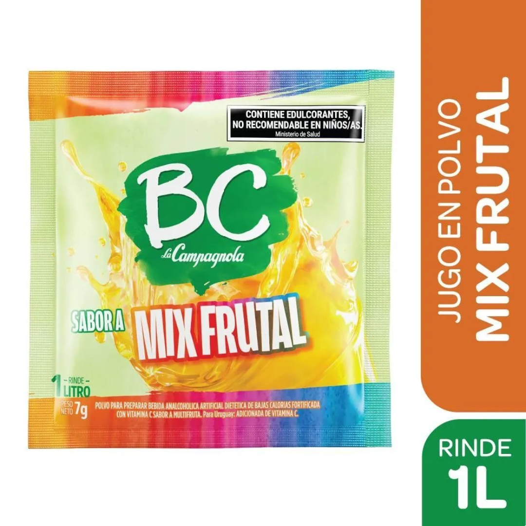 Jugo en Polvo Light Multifruta BC La Campagnola 7g