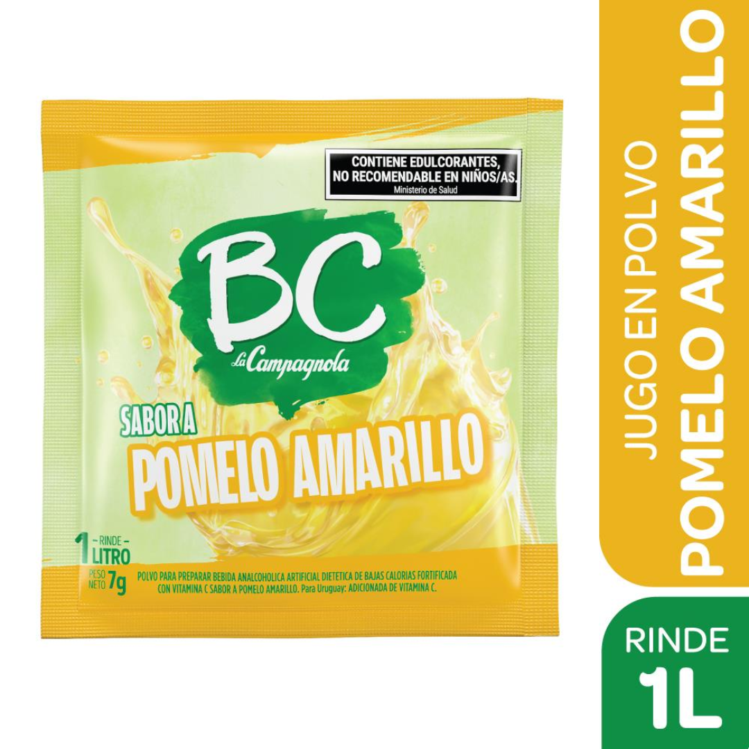 Jugo en Polvo Sabor Pomelo Amarillo Bc 7g