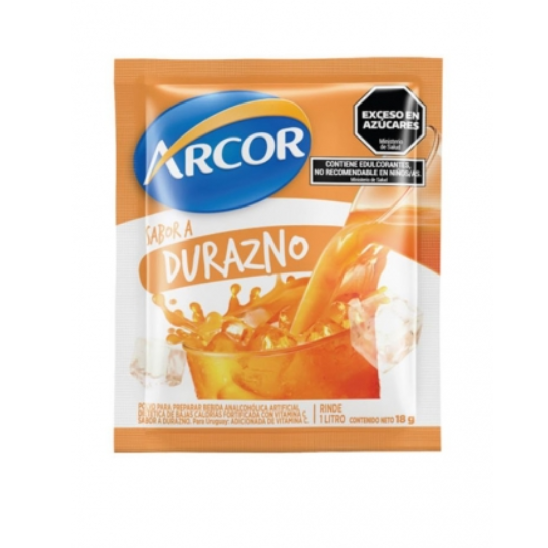 Jugo Arcor en Polvo Durazno 18g