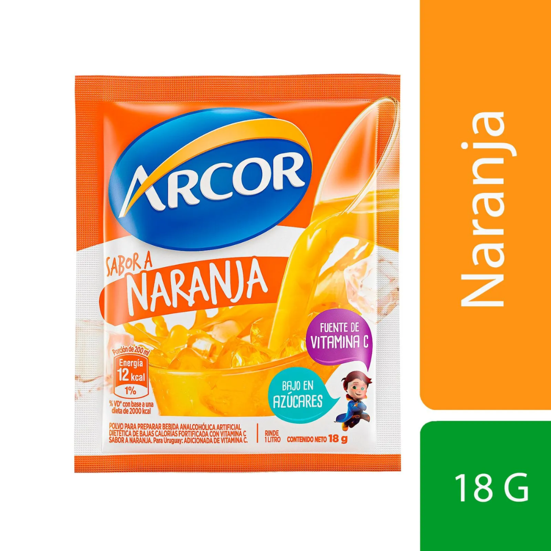 Jugo en Polvo Arcor Naranja 18g
