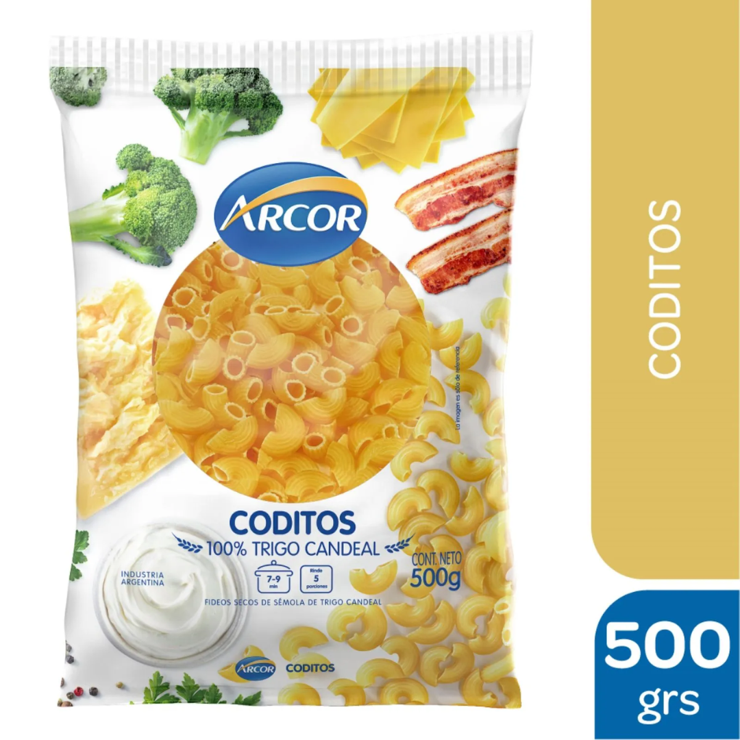 Fideos Coditos Arcor 500g