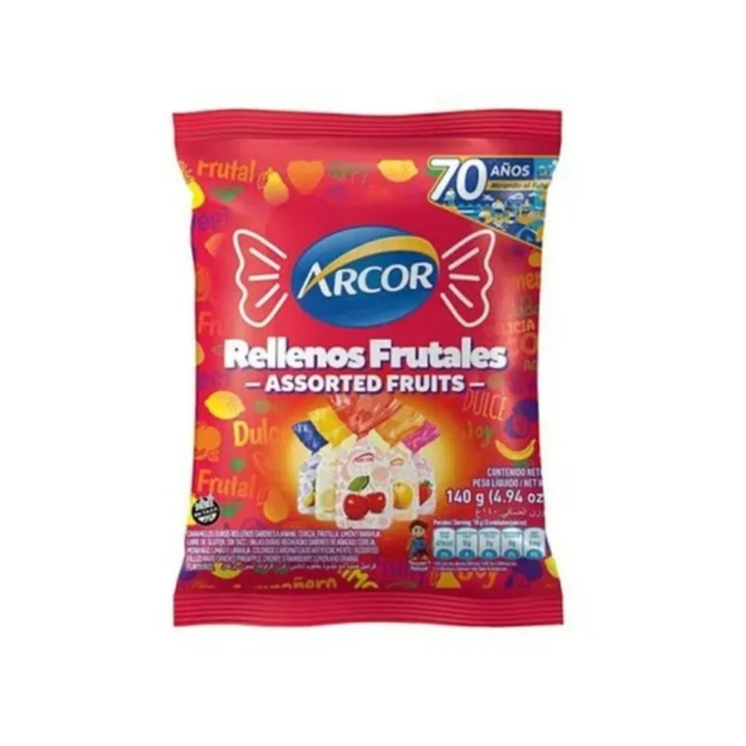 Caramelos Rellenos Arcor Frutales 140g