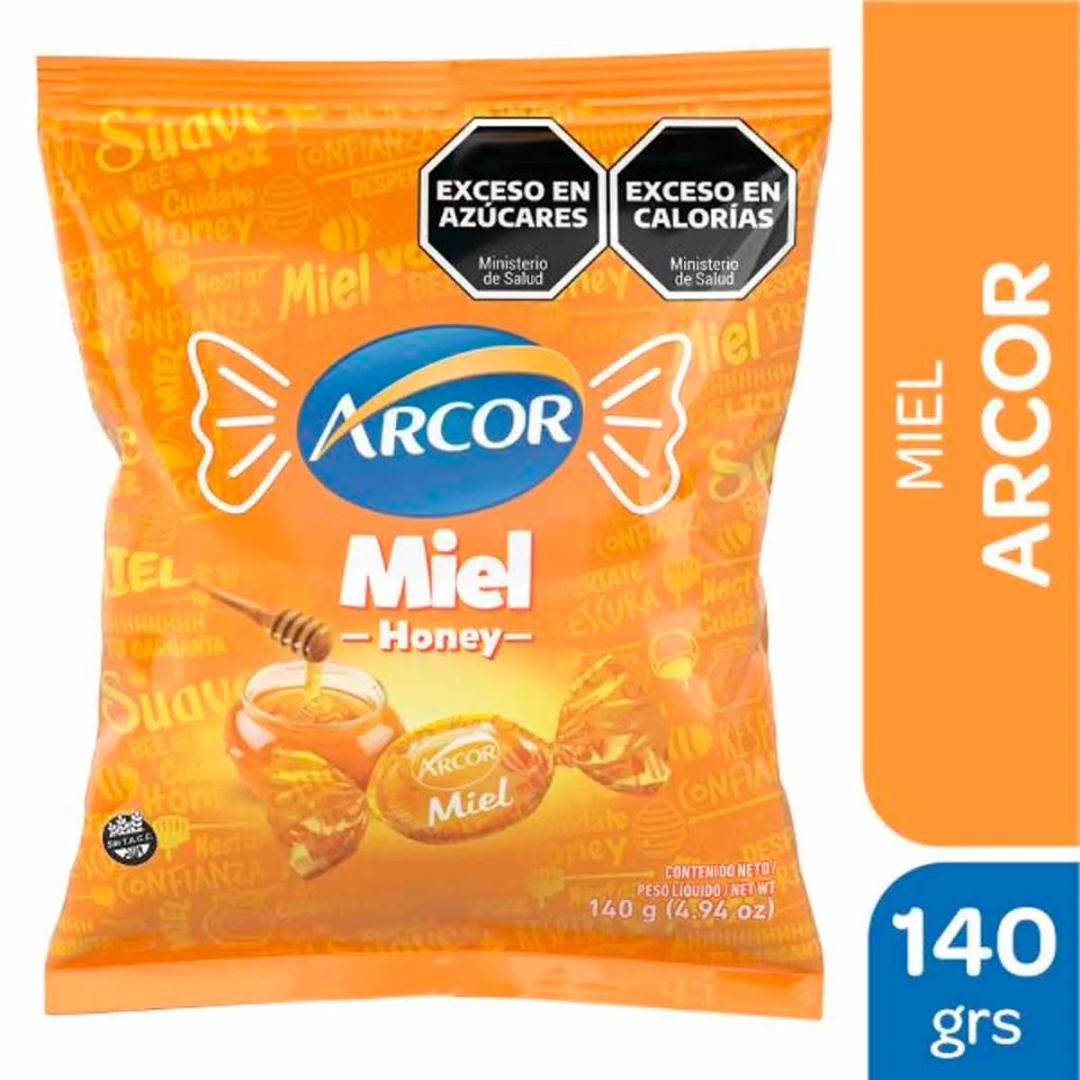 Caramelos Arcor Rellenos Miel 140g