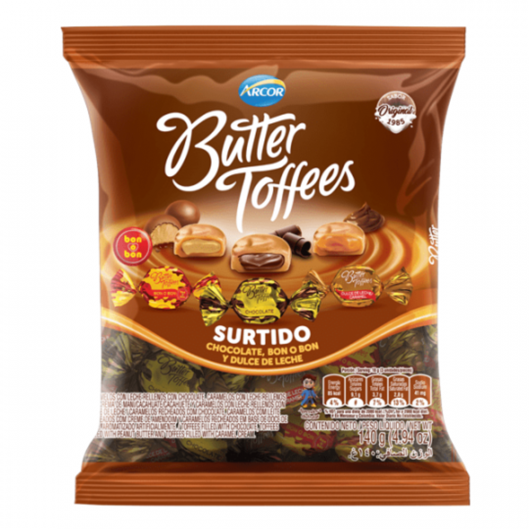 Caramelos Rellenos Surtidos Butter Toffees 140g