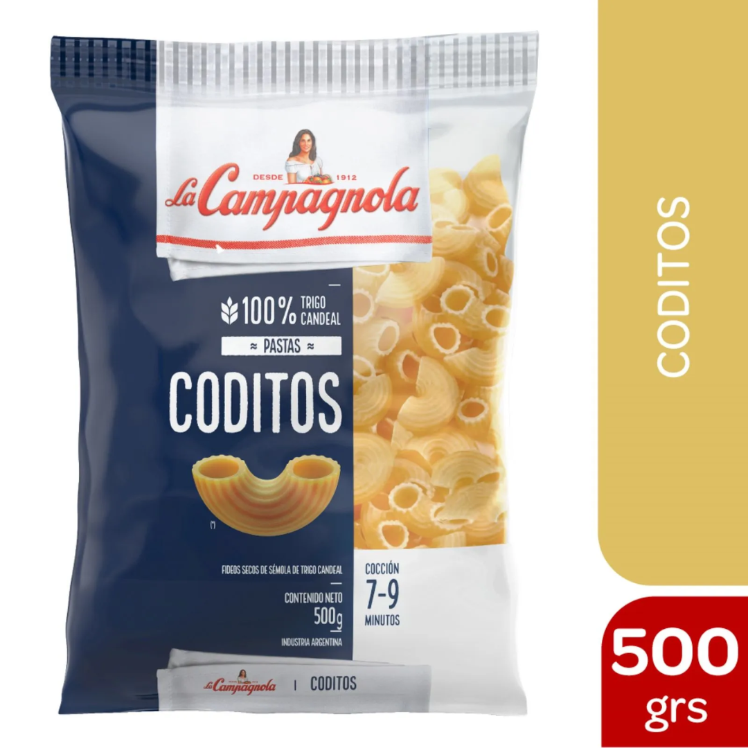 Fideos La Campagnola Coditos 500g