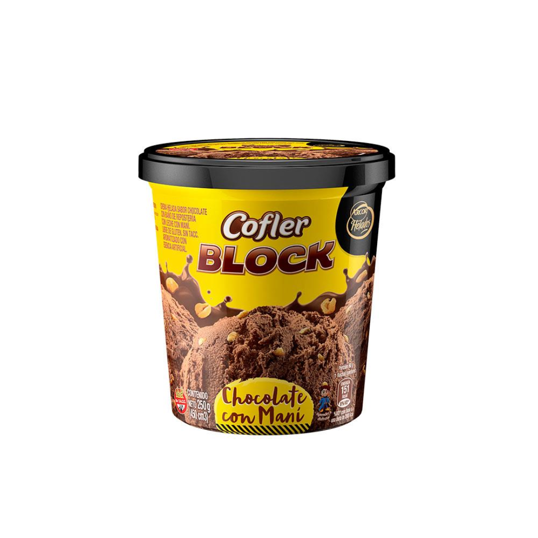 Helado Chocolate Con Mani Block 250g