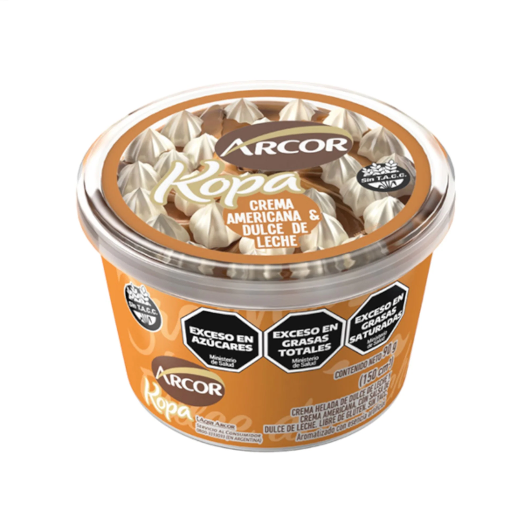 Helado Arcor Kopa Americana Con Dulce De Leche 90g