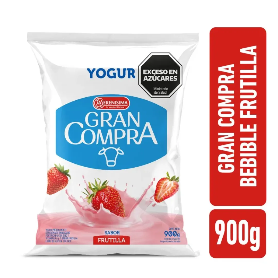 Yogur Bebible Frutilla Gran Compra 900ml