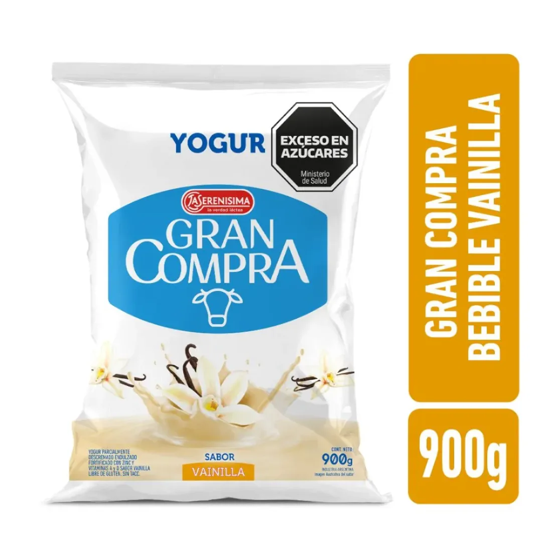 Yogur Bebible De Vainilla Gran Compra 900ml