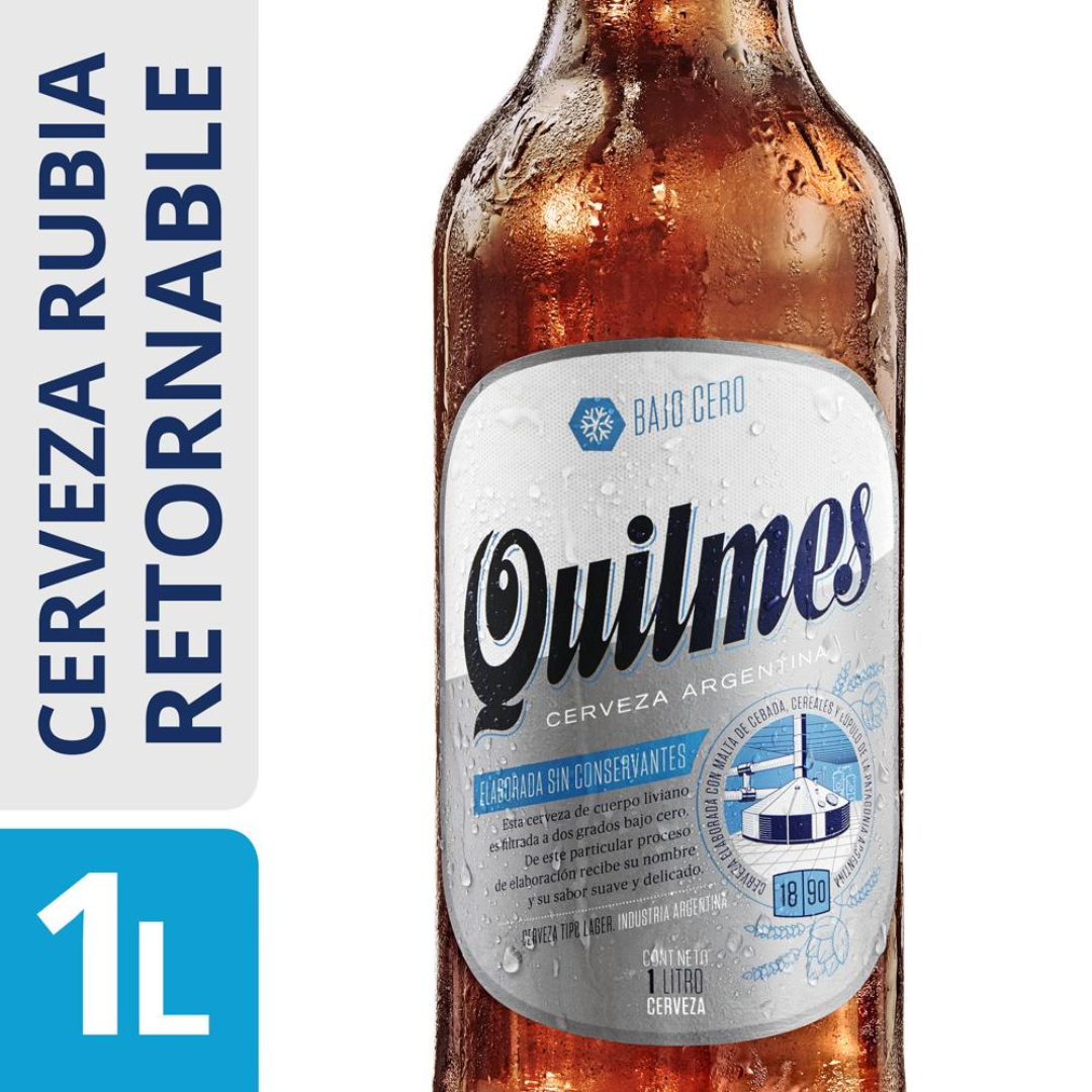 Cerveza Quilmes Bajo Cero Botella 1L