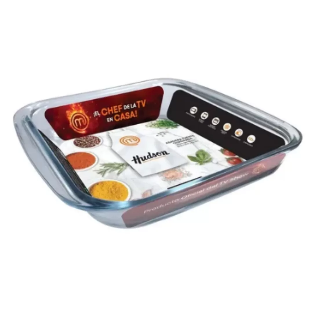 Asadera Vidrio Cuadrada 25,8×17,9x6cm Hudson