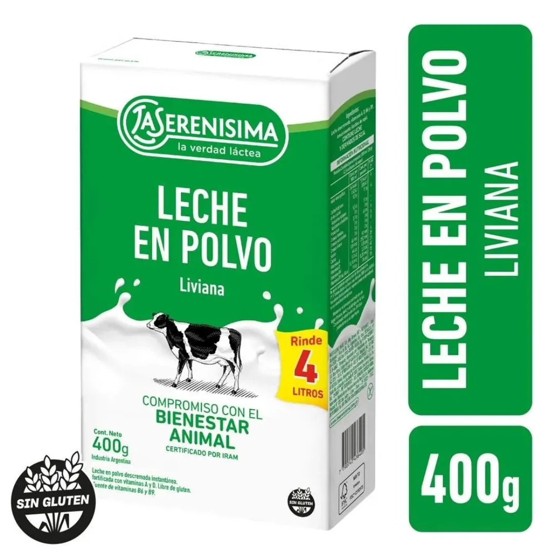 Leche la Serenisima en Polvo Descremada Instantanea 400g