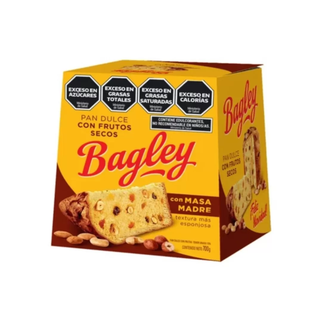 Pan Dulce Bagley Frutos Secos 700gr estuche