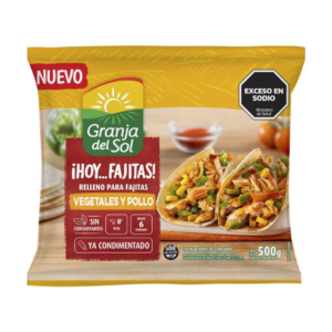 Relleno Para Fajitas De Vegetales Y Pollo Granja Del Sol 500g