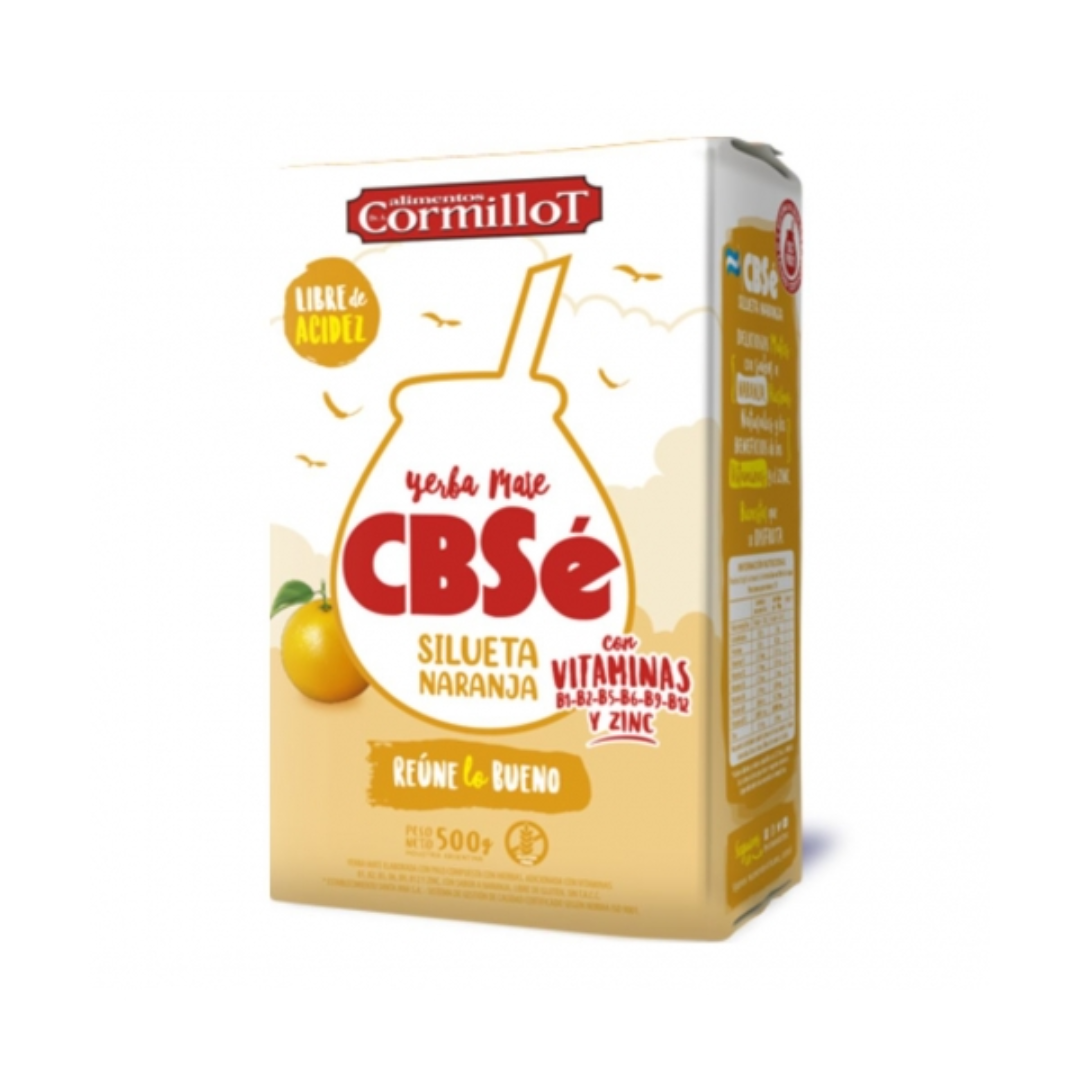 Yerba Cbsé Silueta Naranja Cormillot 500g