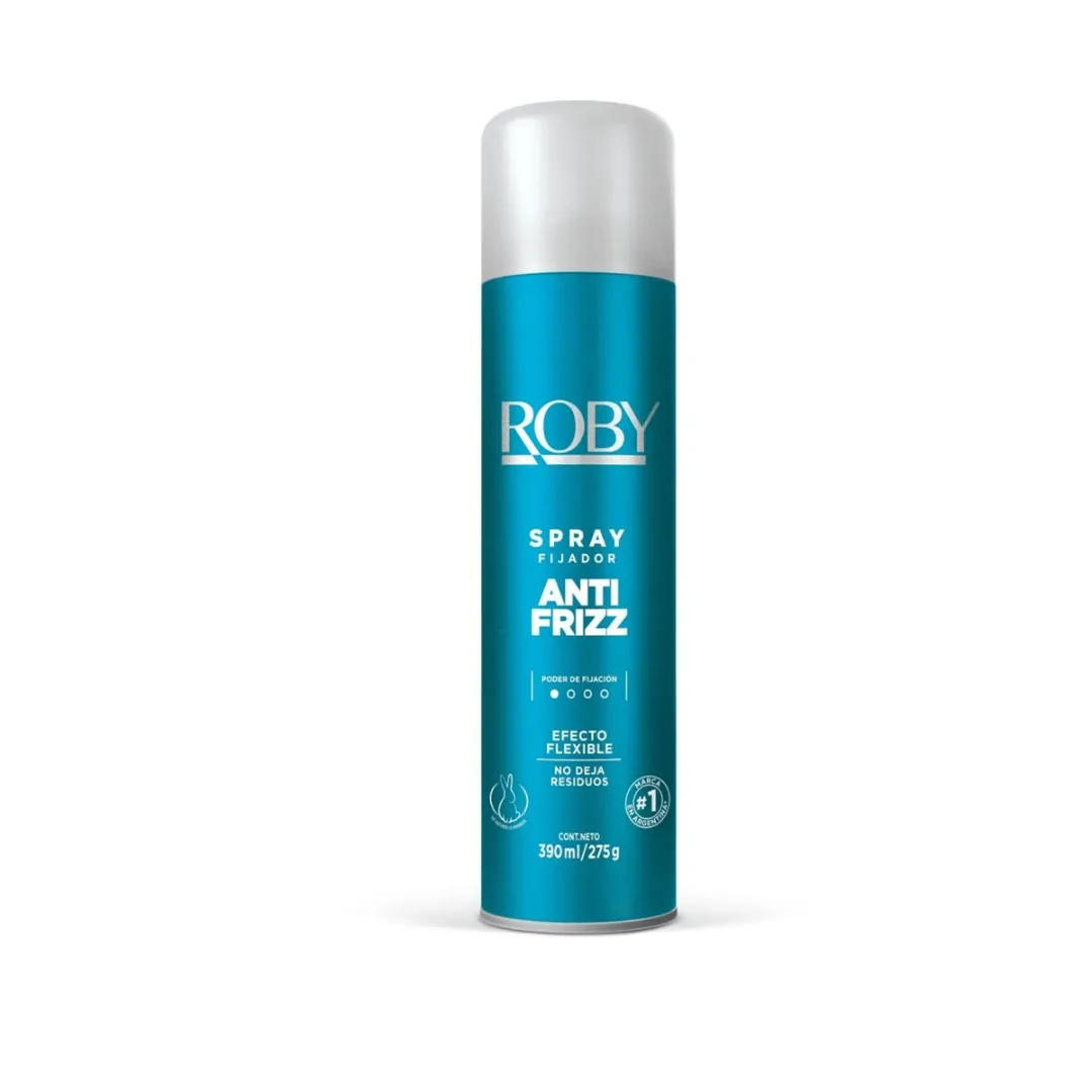 Fijador De Cabello Roby Anti Frizz Efecto Flexible 390ml