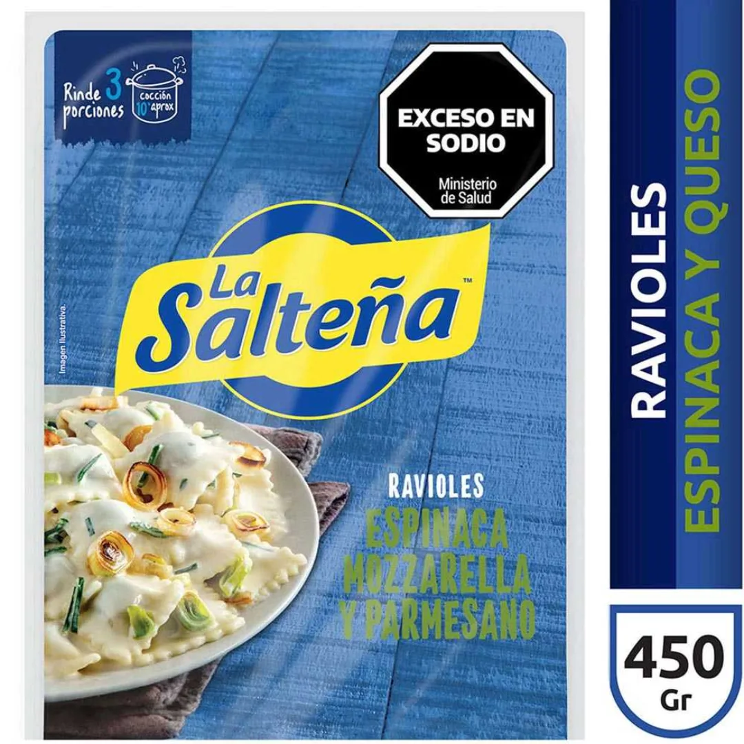 Ravioles la Salteña Espinaca y Muzzarela x 450g