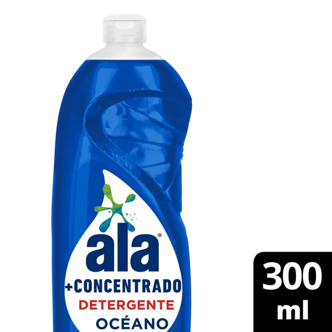Detergente Líquido Ala + Concentrado Océano 300 Ml