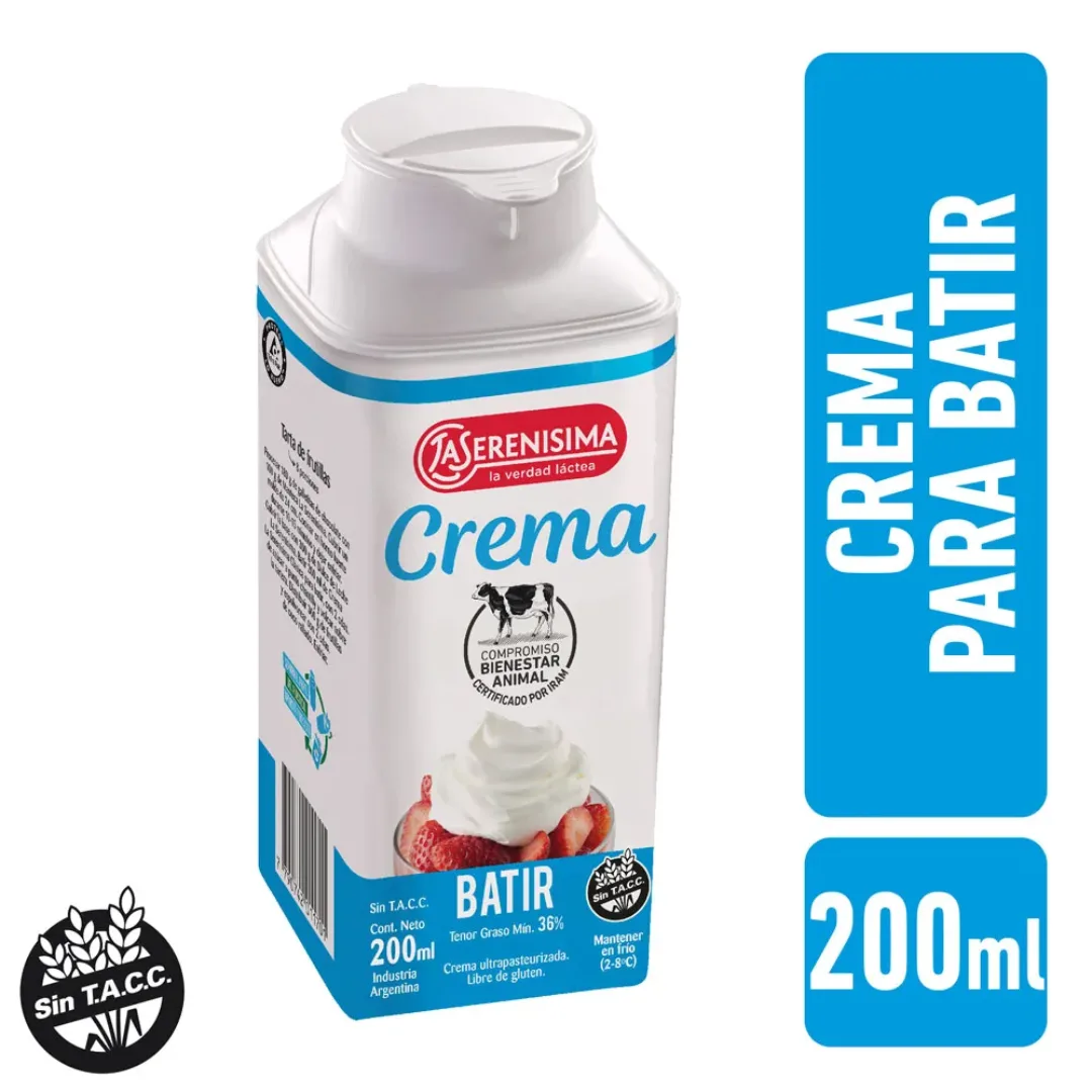 Crema para Batir La Serenísima 200ml