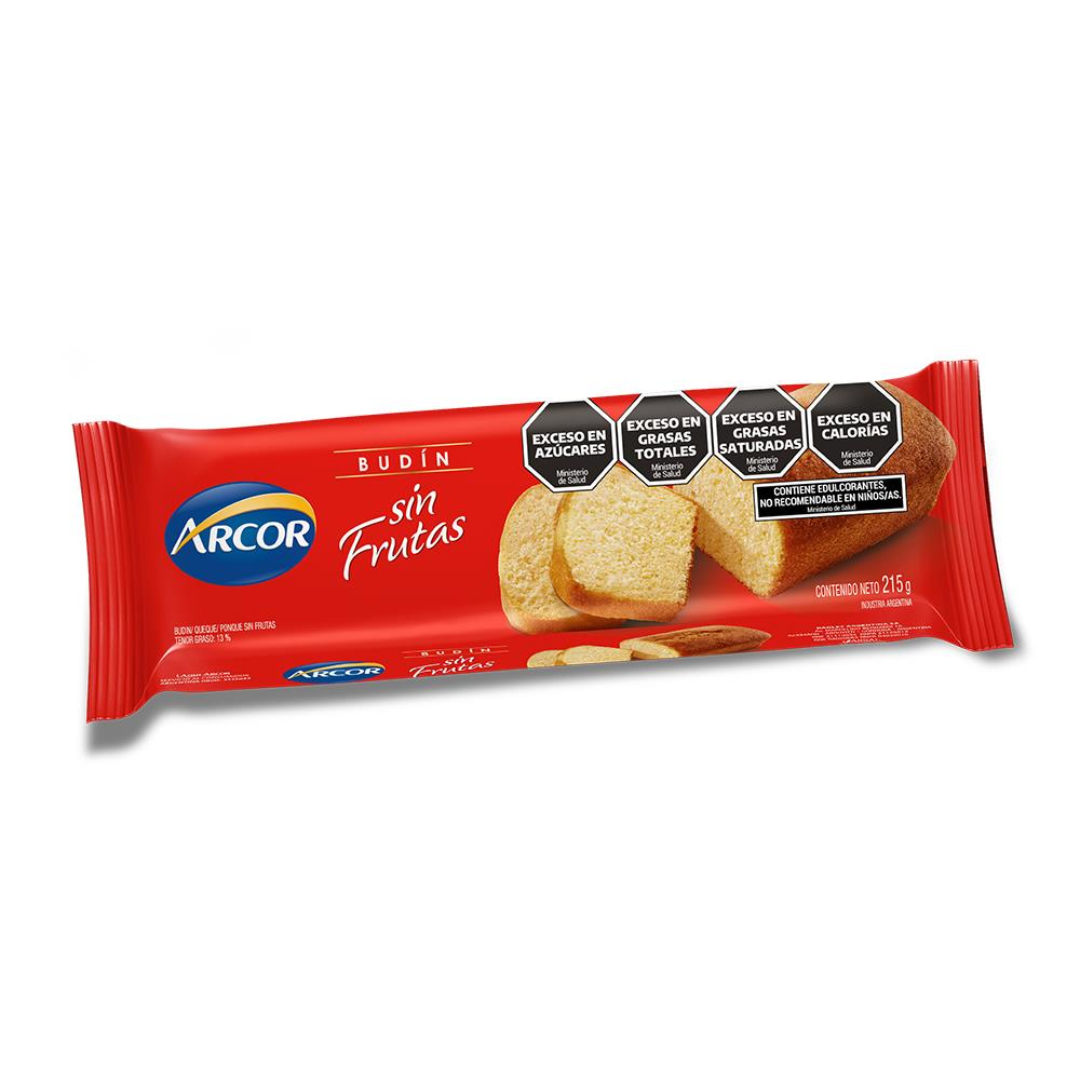 Budin Sin Frutas Arcor 215g