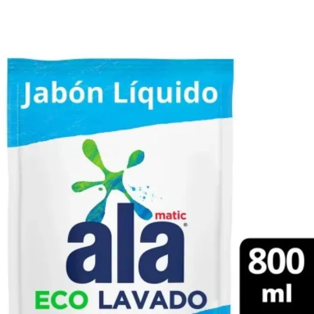 Jabón Liquido ALA Matic Máxima Blancura 800ml