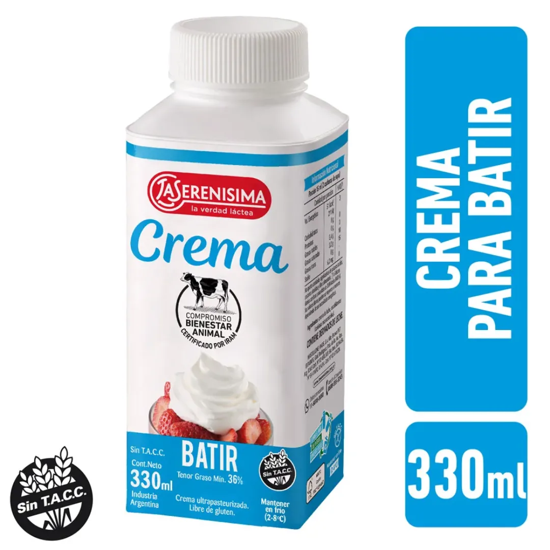 Crema para Batir La Serenísima 330ml