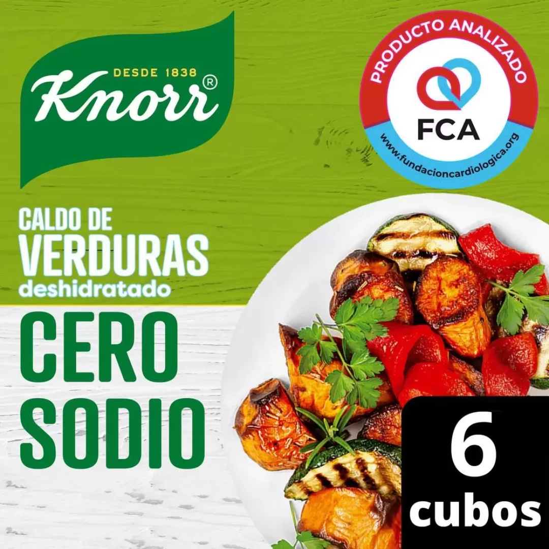 Caldo Deshidratado Cero Sodio Verduras Knorr 48gr