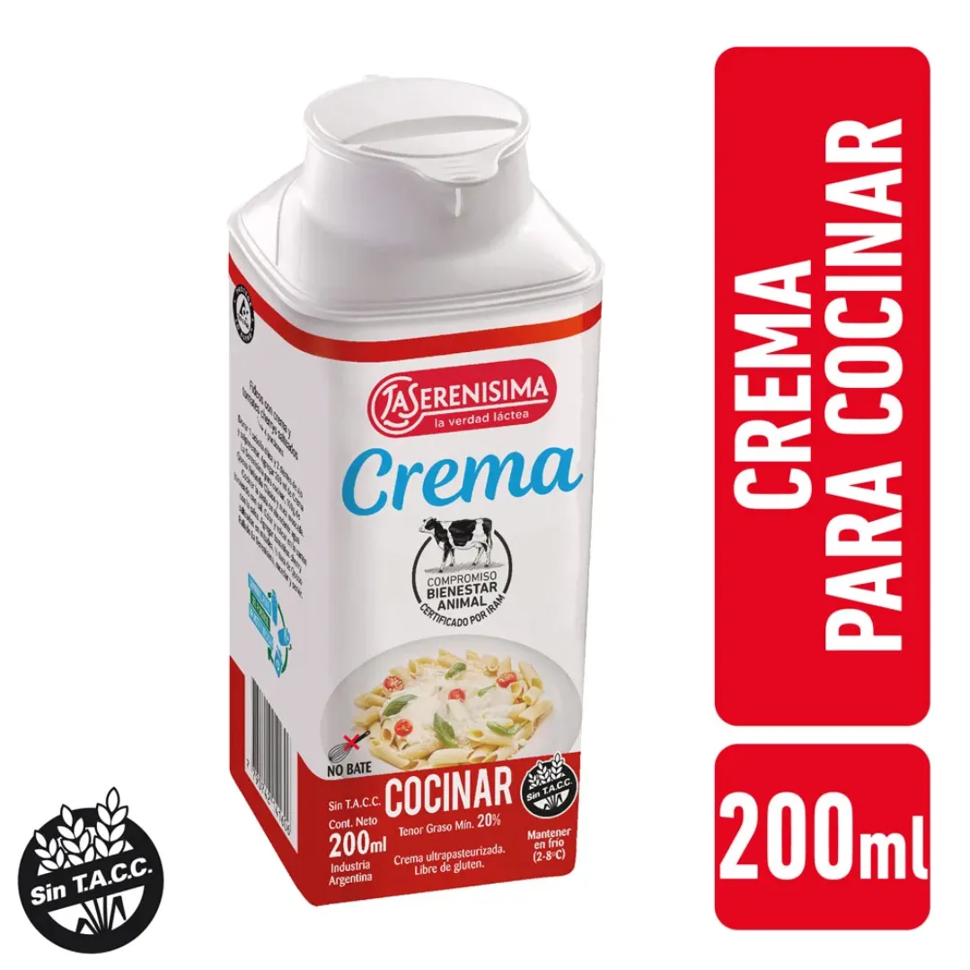 Crema Para Cocinar La Serenísima 200ml