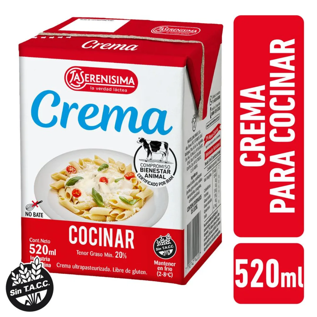 Crema Para Cocinar La Serenisima 520g