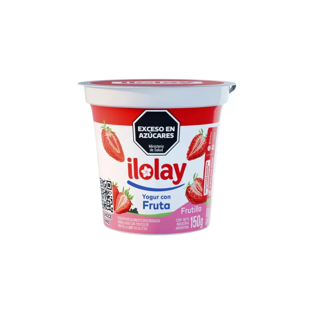 Yogur Entero Frutado Frutillas Ilolay 150gr