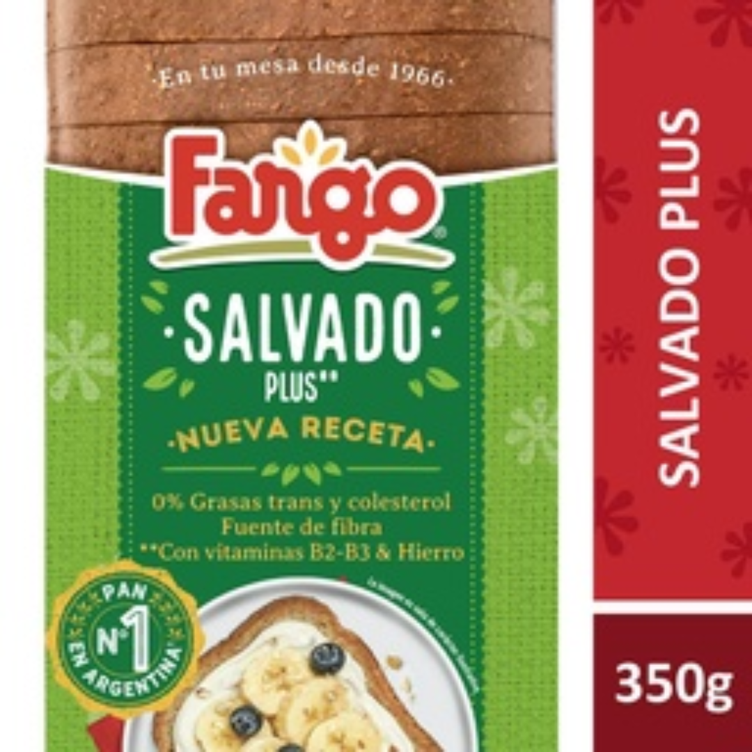 Pan Salvado Plus Fargo 350g