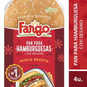 Pan para Hamburguesa con Sésamo Fargo 4 Un