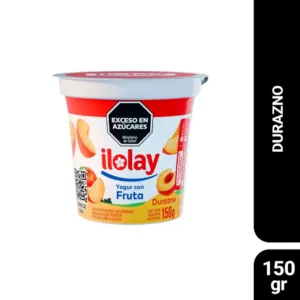 Yogur Entero Frutado Durazno Ilolay 150gr