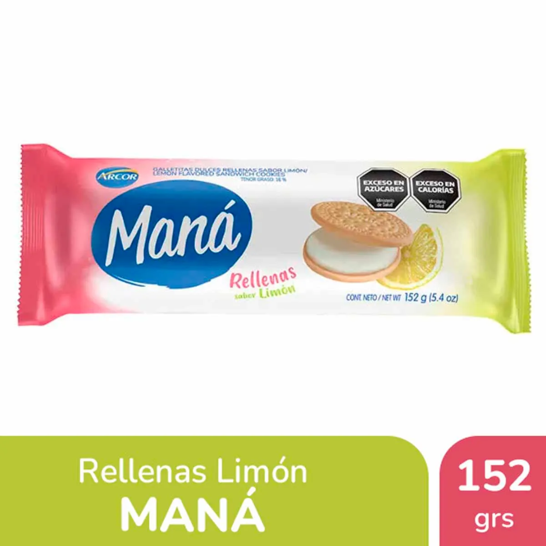 Galletitas Mana Rellenas Limon 152g