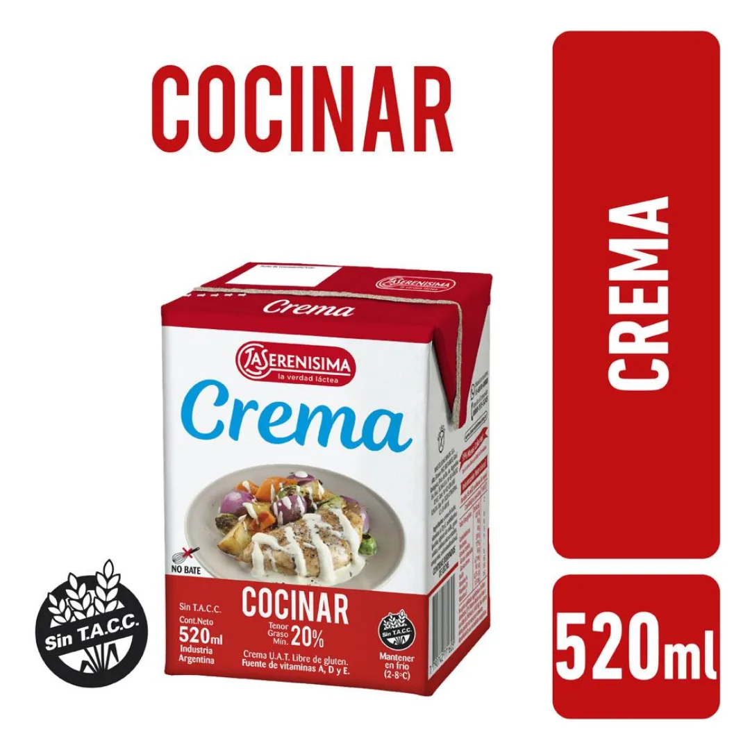 Crema Leche Para Cocinar La Serenisima 520ml